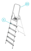 Load image into Gallery viewer, Colombo Stark Aluminum & Steel Ladder - 5 Steps
