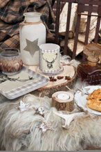 Load image into Gallery viewer, Ambiente Checked Stag Head Brown Napkins - Large