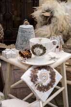 Load image into Gallery viewer, Ambiente White Wreath Napkins - Large