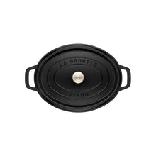 Load image into Gallery viewer, Staub Oval Cast Iron Cocotte, Black - 33cm, 6.6 Liters