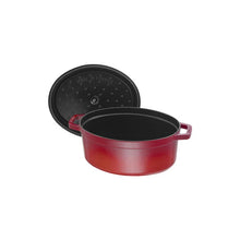 Load image into Gallery viewer, Staub Oval Cast Iron Cocotte, Cherry Red - 33cm, 6.6 Liters