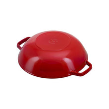 Load image into Gallery viewer, Staub Cast Iron Wok Pan, Perfect Pan, Cherry Red - 30cm
