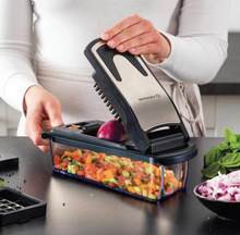 Load image into Gallery viewer, Nutricook Essentials 4‑in‑1 Vegetable Chopper, Stainless Steel Blades - Black