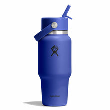 Load image into Gallery viewer, Hydroflask Travel Bottle with Flex Straw Cap - 710ml (24oz), Capri Blue