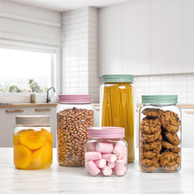 Load image into Gallery viewer, Plastic Forte Classic Square Food Canister - 1.2 Liters, Available in Several Colors