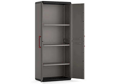Load image into Gallery viewer, Keter Quadra Storage Cabinet with Base - 68 x 39 x 166cm, Grey