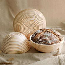 Load image into Gallery viewer, Lifestyle image of Ibili Round Banneton Bread Basket - 22cm.