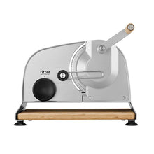 Load image into Gallery viewer, Ritter Piatto Home Food Slicer with Metal and Wood Construction - Chrome