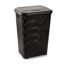 Load image into Gallery viewer, Plastic Forte Rattan Laundry Hamper, 60L - Available in different colors