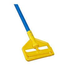Load image into Gallery viewer, Rubbermaid Commercial Invader Side Gate Wet Mop Fiberglass Handle with Large Yellow Plastic Head - 152cm, Blue