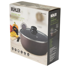 Load image into Gallery viewer, Muhler Petra Cooking Pots with Glass Lids - 4 Liters or 7 Liters, Brown
