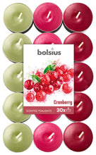 Load image into Gallery viewer, Bolsius Fragranced Tealight Candles, Cranberry - Pack of 30