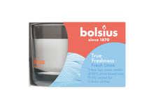 Load image into Gallery viewer, Bolsius True Freshness Anti-Tobacco Candle in Glass, Fresh Linen- 50/80mm