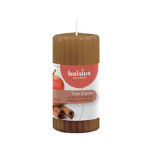 Load image into Gallery viewer, Bolsius True Scents Apple Cinnamon Ribbed Pillar Candle 120/58mm, Scented
