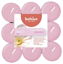 Load image into Gallery viewer, Bolsius True Scents Magnolia Tealight Candles, Scented - Pack of 18