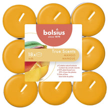 Load image into Gallery viewer, Bolsius True Scents Mango Tealight Candles, Scented - Pack of 18