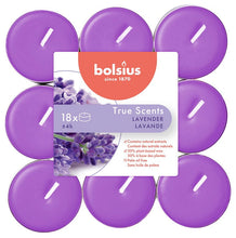 Load image into Gallery viewer, Bolsius True Scents Lavender Tealight Candles, Scented - Pack of 18