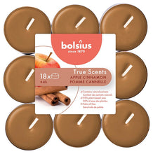 Load image into Gallery viewer, Bolsius True Scents Apple Cinnamon Tealight Candles, Scented - Pack of 18