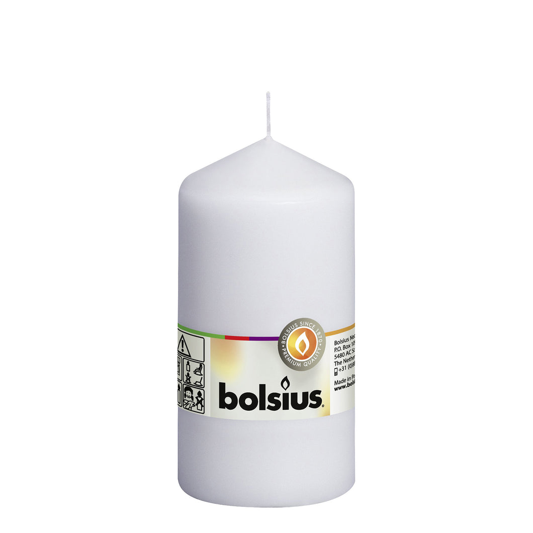 Bolsius Unscented Pillar Candle 130/68mm - Available in different colors