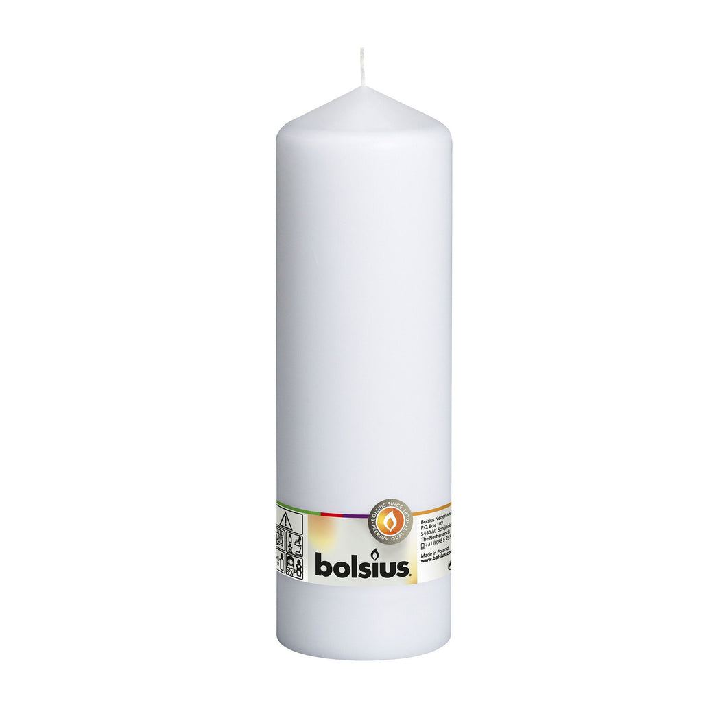 Bolsius Unscented Pillar Candle 250/78mm - Available in different colors