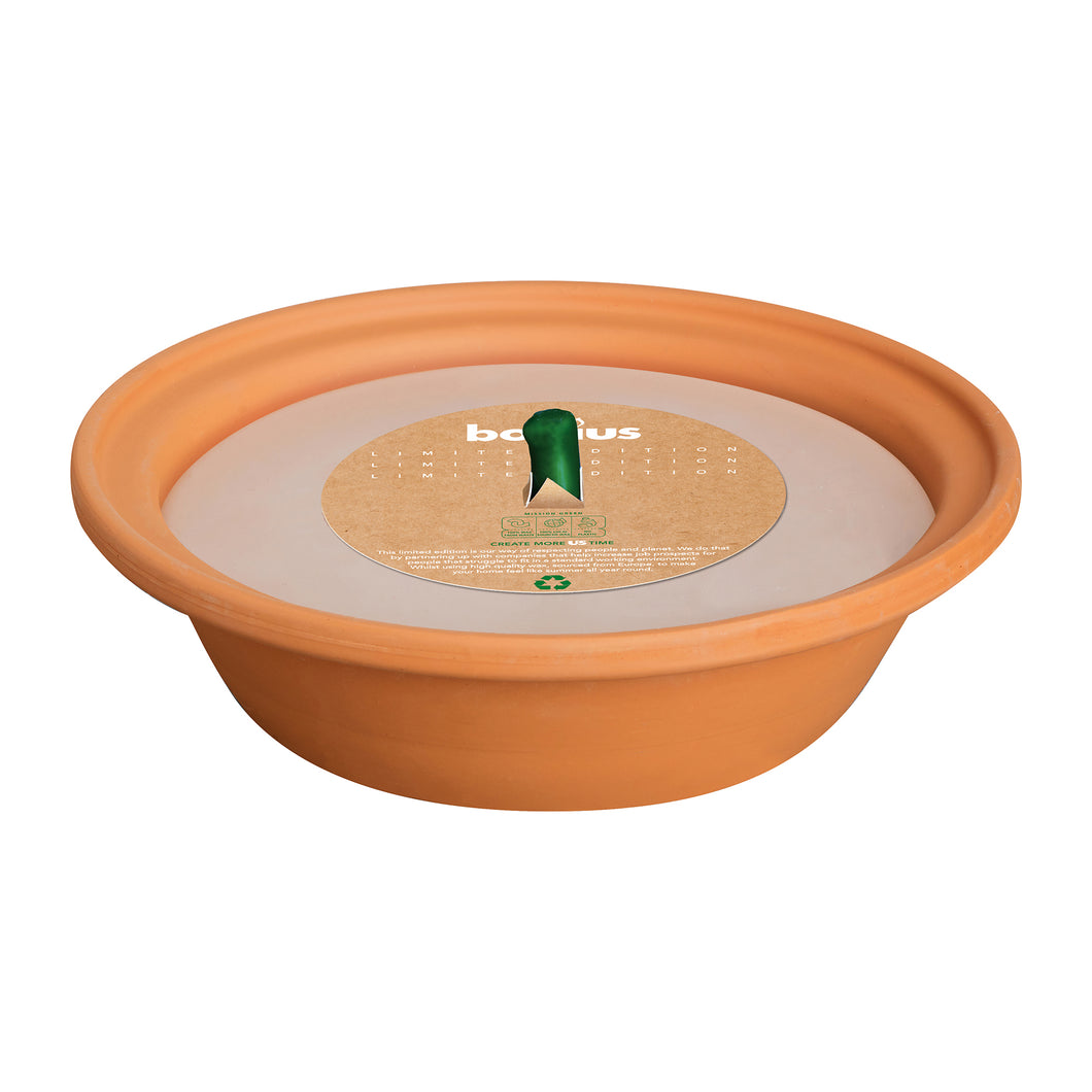 Bolsius Eco-Friendly Flame Bowl Terracotta Candle 60/230mm