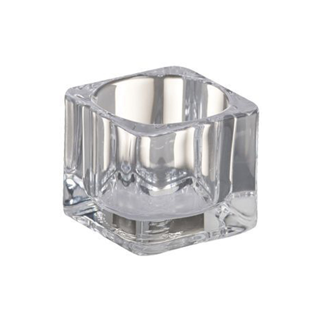 Bolsius Glass Square Tealight Holder Glass - 40/55mm