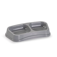 Load image into Gallery viewer, Plastic Forte Square Double Pet Food & Water Bowl - Available in different sizes & colors