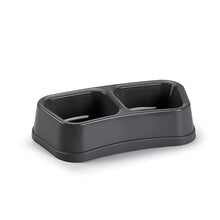 Load image into Gallery viewer, Plastic Forte Square Double Pet Food & Water Bowl - Available in different sizes & colors