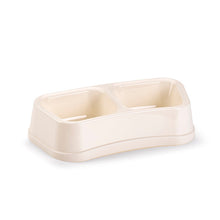Load image into Gallery viewer, Plastic Forte Square Double Pet Food & Water Bowl - Available in different sizes & colors