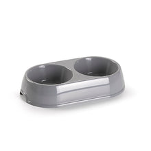 Load image into Gallery viewer, Plastic Forte Double Pet Bowl, Small - Available in different colors