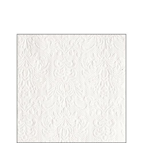 Ambiente Embossed Napkins Elegance White -  Available in 3 sizes
