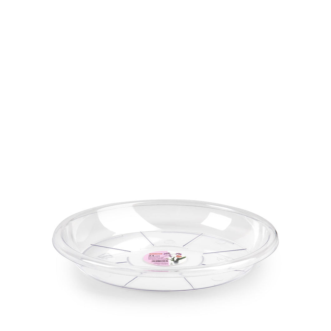 Plastic Forte Plant Pot Saucer & Drip Tray, 24cm - Clear