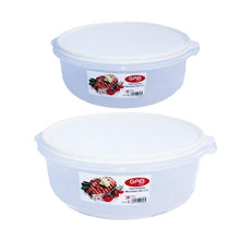 Load image into Gallery viewer, Gab Plastic Set of 2 Round Food Container Microwave Safe - Available in several colors
