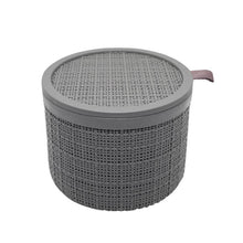 Load image into Gallery viewer, Curver Jute Round Baskets with Lid- 2L, 17 x 13cm