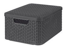 Load image into Gallery viewer, Curver Rattan Storage Box with Lid - Medium, Available in 3 colors