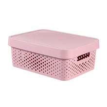 Load image into Gallery viewer, Curver Infinity Dots Storage Box with Lid – 11 Liters, Pink