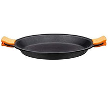 Load image into Gallery viewer, Ibili Round Aluminum Pan & Grill Plate with Removable Silicone Handles - 36cm