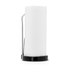 Load image into Gallery viewer, Brabantia Freestanding Kitchen Roll Holder, Brilliant Steel & Black