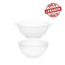 Load image into Gallery viewer, Gab Plastic Salad Bowl with Colander - 26cm