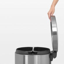 Load image into Gallery viewer, Brabantia  Recycle Pedal Bin  with 2 Compartments, 2 x 20 Liters – Matt Steel Fingerprint Proof
