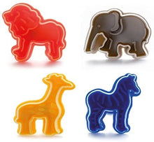 Load image into Gallery viewer, Ibili Safari Animals Cookie Cutter with Ejectors, Set of 4