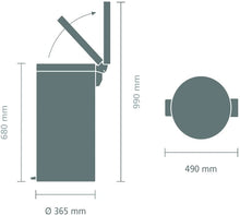 Load image into Gallery viewer, Brabantia  Recycle Pedal Bin  with 2 Compartments, 2 x 20 Liters – Matt Steel Fingerprint Proof