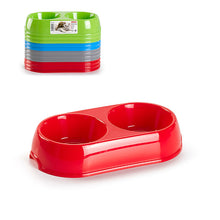 Load image into Gallery viewer, Plastic Forte Double Pet Bowl, Small - Available in different colors