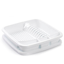 Load image into Gallery viewer, Plastic Forte Large Square Dish Drying Rack with Tray – Available in different colors