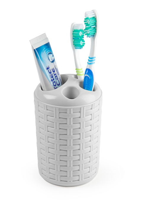 Plastic Forte Rattan Toothbrush Holder - Available in different colors