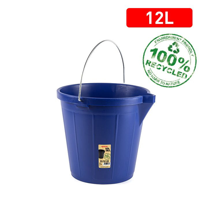 Plastic Forte Bucket with Metal Handle & Spout, 12L