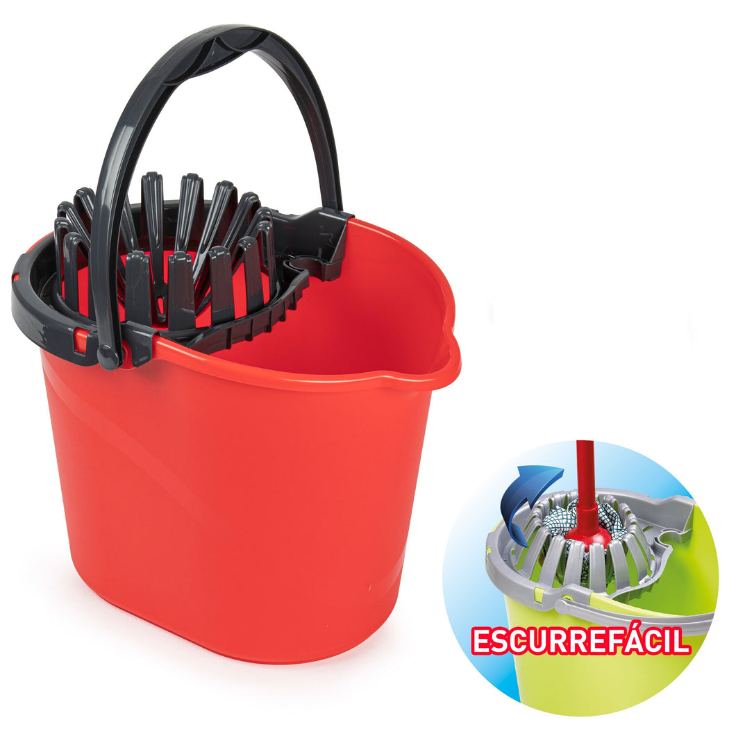 Plastic Forte Easy-Drain Mop Bucket with Round Wringer
