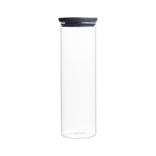 Load image into Gallery viewer, Brabantia Stackable Glass Jar - 1.9L - Dark Grey