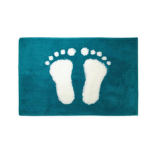 Load image into Gallery viewer, Sealskin Bath Mat with Footstep Design - Turquoise, 60 x 90cm