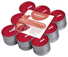 Load image into Gallery viewer, Bolsius True Scents Pomegranate Tealight Candles, Scented - Pack of 18